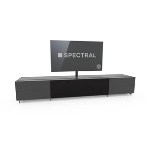 Tv-kast Cocoon mat glas zwart Spectral