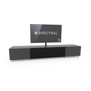 Tv-kast Cocoon mat glas zwart Spectral