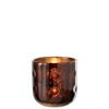 bruine Coconut cylinder theelichthouder glas met kaarsje