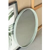 ronde groene spiegel- leder L- sfeerbeeld