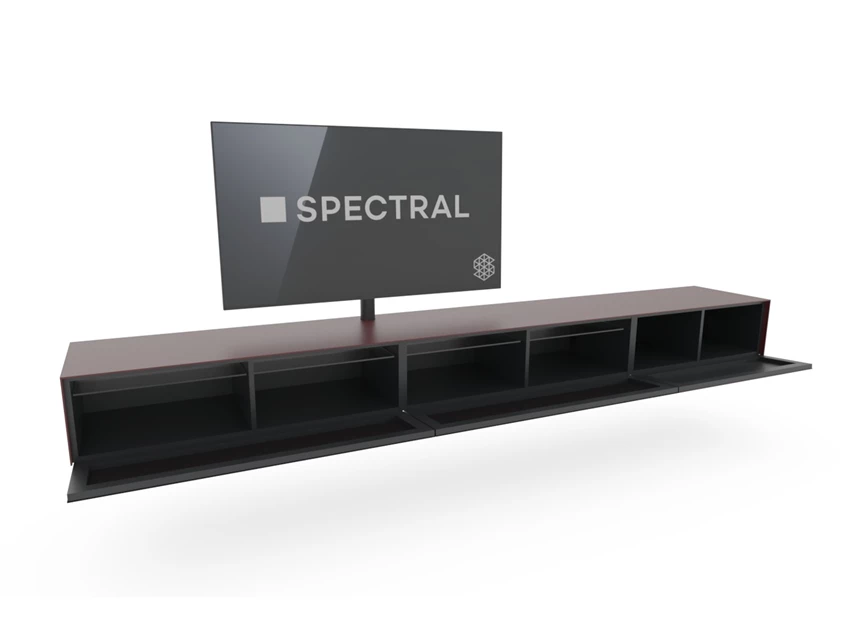 Open Tv-kast Ameno hangend glas bordeau Spectral