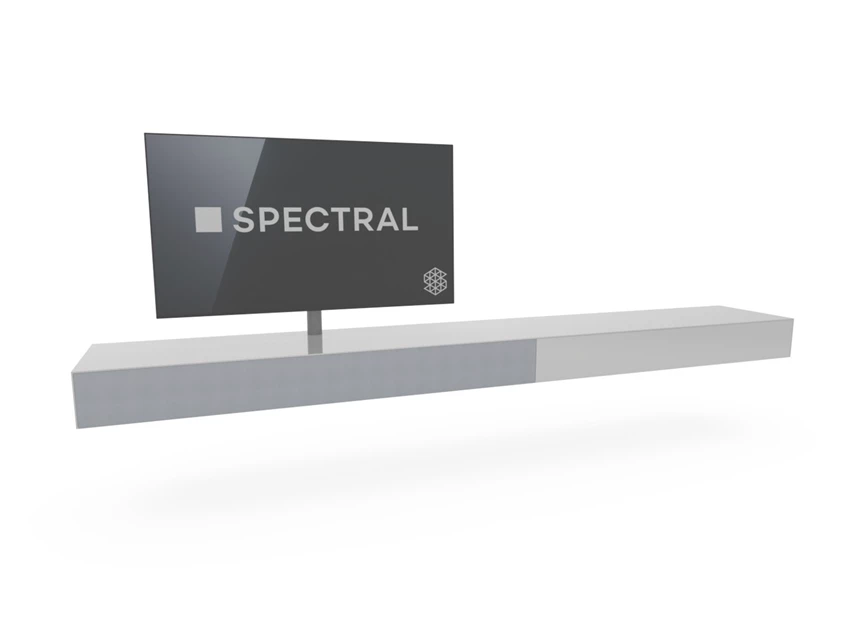 Tv-meubel Ameno hangend blinkend wit Spectral