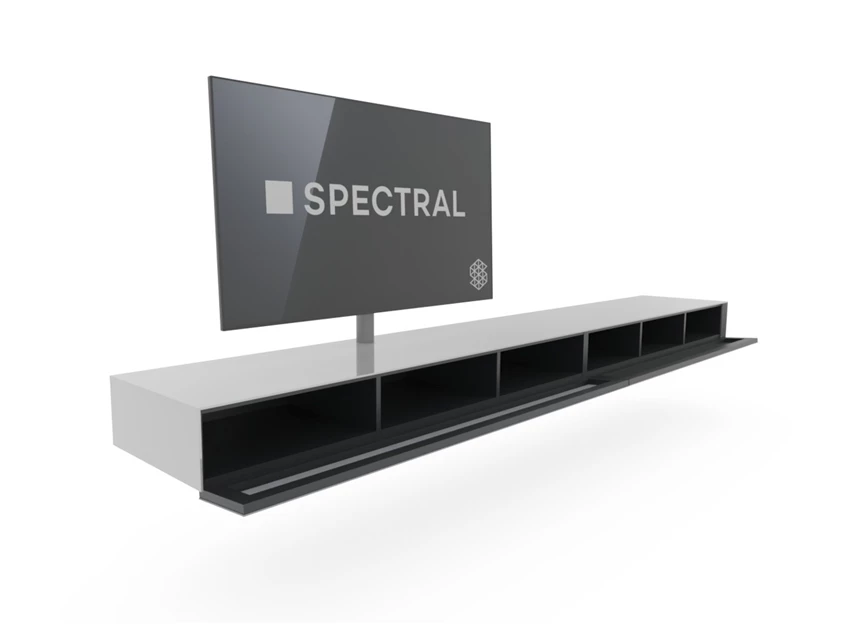 Open Tv-meubel Ameno hangend blinkend wit Spectral