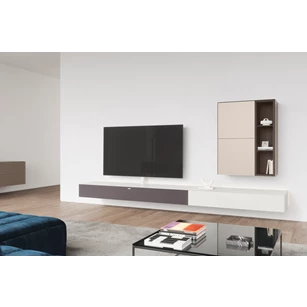 Sfeerfoto Tv-meubel Ameno hangend blinkend wit Spectral