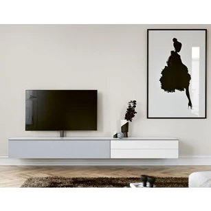 Sfeerfoto Tv-kast Scala hangend mat glas zwart Spectral