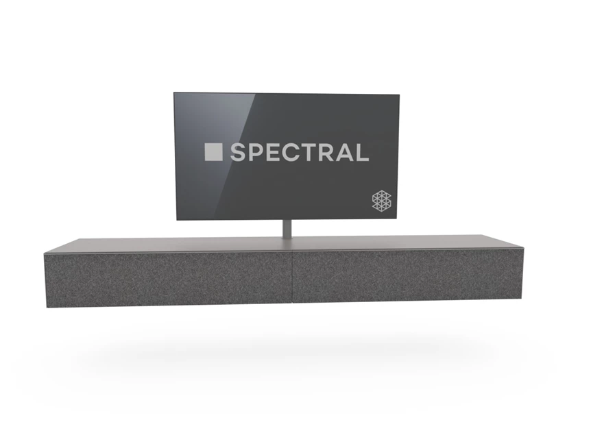 Tv-kast Scala mat glas Pebble speakerdoek Spectral
