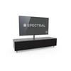 Tv-kast Scala glas mat zwart op poten Spectral