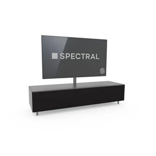Tv-kast Scala glas mat zwart op poten Spectral
