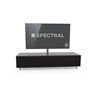 Front Tv-kast Scala glas mat zwart op poten Spectral