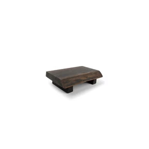 Serveerplank op voet 28X18Xh7,5cm- hout- zwart- chop- 805669