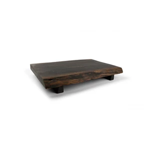 Serveerplank op voet 50X33Xh7,5cm- hout- zwart- Chop- 805671