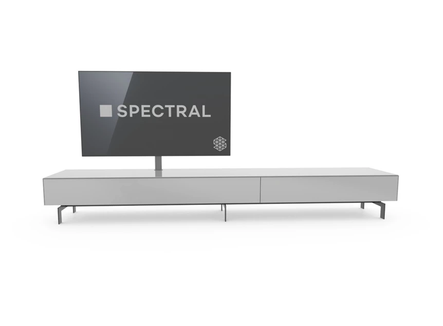 Front Tv-kast Scala blinkend glas wit poot Blade Spectral