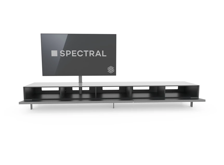 Open Tv-kast Scala blinkend glas wit poot Blade Spectral