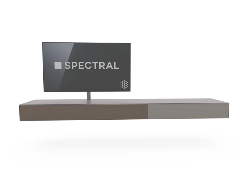 Hangend tv-meubel Scala mat glas Pebble Spectral