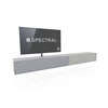Zijkant Tv-kast Next hangend matte lak wit speakerdoek Silver Spectral