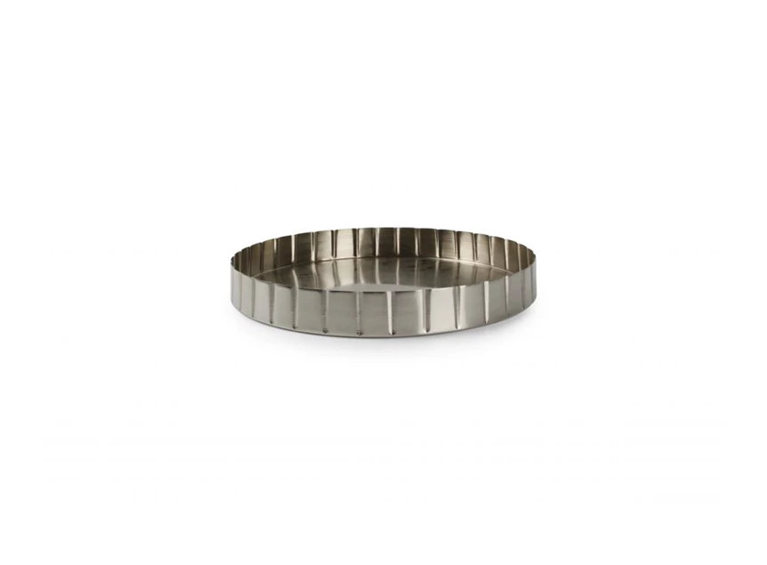 Sierschaal 30Xh4cm- zilver gestreept- Servo- 825510