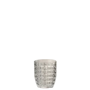 Drinkglas motief- transparant- glas- (8,5X8,5X10cm)- 3684