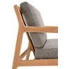 Detail zijde Teak Jack outdoor sofa 1 seater mocha 10253 Ethnicraft modern design