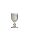 Drinkglas op voet met motief- transparant- large-(8,5X8,5X17cm)- 3686