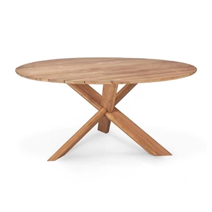 Teak Circle Outdoor Dining Table 10281 Ethnicraft modern design
