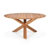 Front Teak Circle Outdoor Dining Table 10281 Ethnicraft modern design