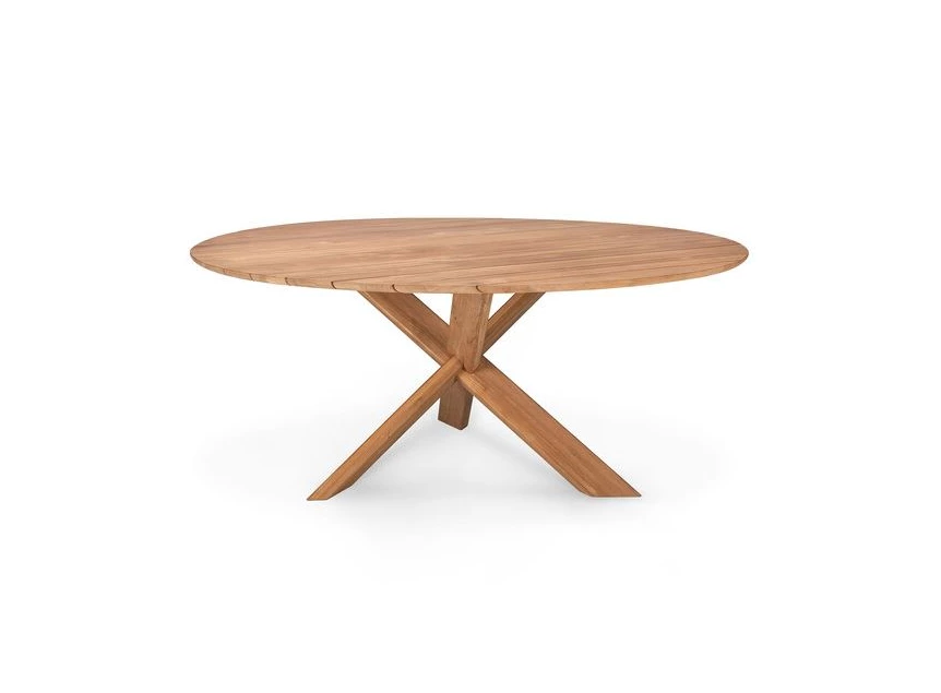 Teak Circle Outdoor Dining Table 10280 Ethnicraft modern design