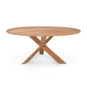 Teak Circle Outdoor Dining Table 10280 Ethnicraft modern design