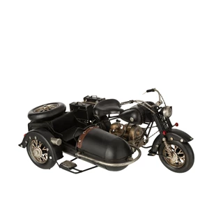Moto met zijspan- retro- zwart- 13538