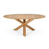 Front Teak Circle Outdoor Dining Table 10280 Ethnicraft modern design