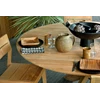 Detail sfeerfoto Teak Circle Outdoor Dining Table 10281 Ethnicraft modern design	