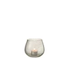 Windlicht bubbels- glas- transparant- 11969