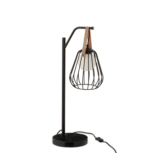 Tafellamp Ignes- staal/marmer- zwart- 5754