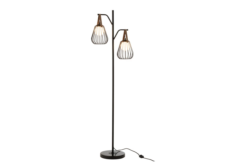 Lamp staand Ignes- staal/marmer- zwart- 5755