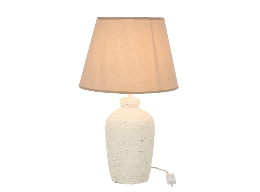 Lamp Esmee- cem/tex- wit/beige- 15364