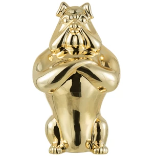 Bulldog- keramiek- goud- large- 16557