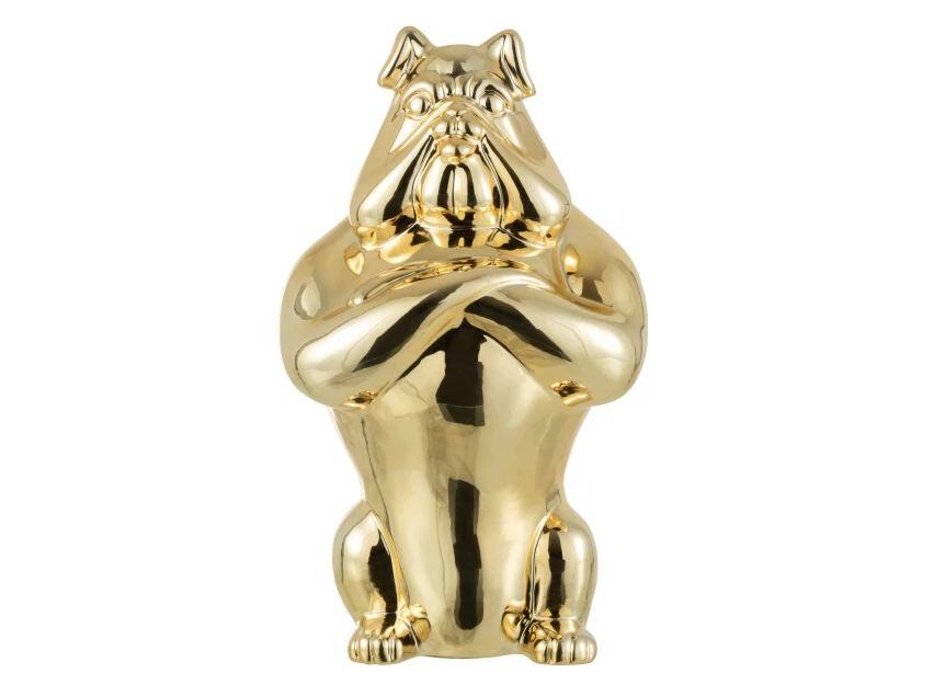Bulldog- keramiek- goud- large- 16557