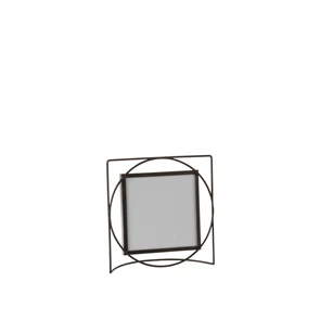 Fotokader vierkant- metaal/glas- donkerbruin- 20402 