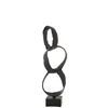Figuur ringen op voet- aluminium- zwart- smal- 23574