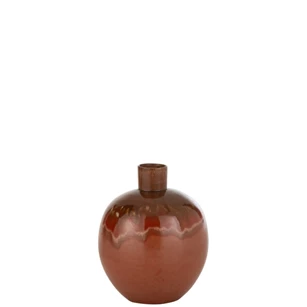 Vaas Aline- rond- keramiek- rood- smal(27x27x34cm)- 23098