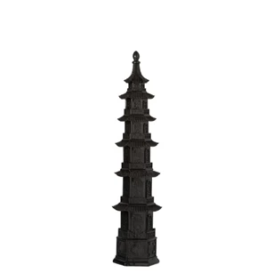 Oosterse tempel- poly- zwart- medium- 11707