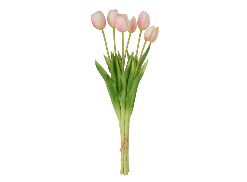 Boeket tulpen- 7stuks- plastiek- licht roze- large- 32905