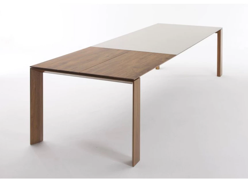 Verlengbare tafel Pondus walnoot Contur Sudbrock modern design