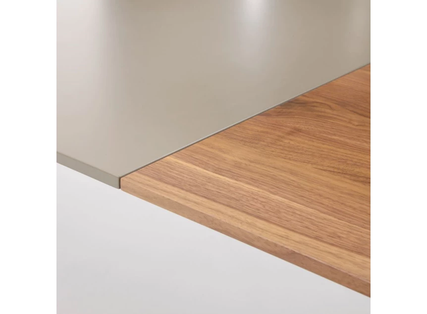 Detail blad Verlengbare tafel Pondus walnoot Contur Sudbrock modern design