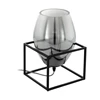 97209 olival tafellamp modern zwart metaal eglo gerookt glas frame