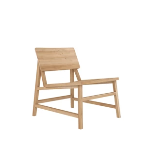 Oak N Ethnicraft Lounge Chair Schuin
