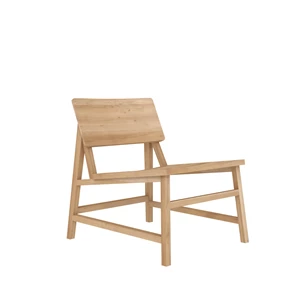 Oak N Ethnicraft Lounge Chair Schuin