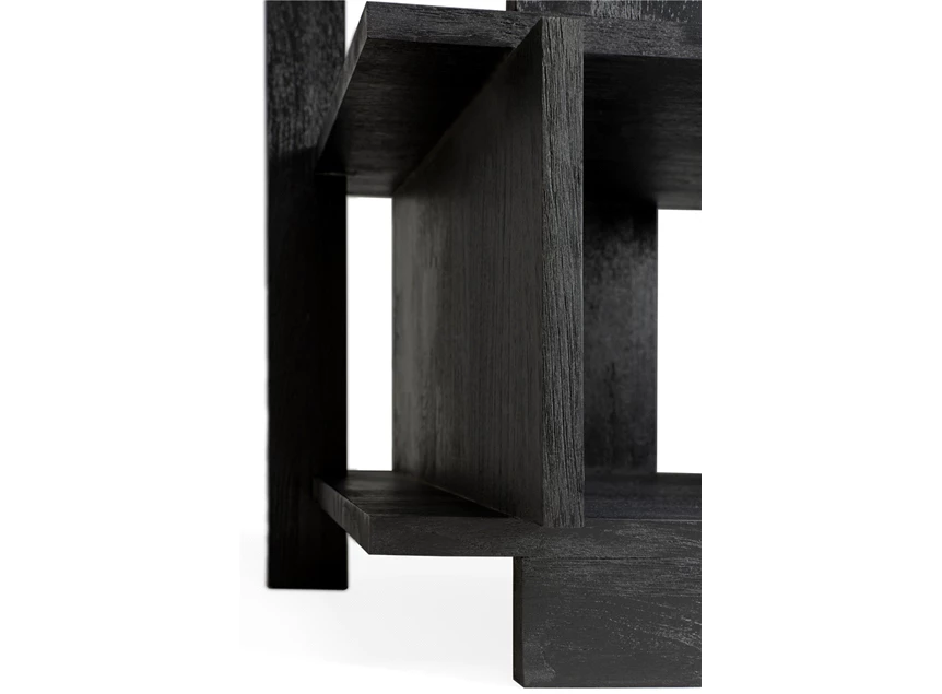 Detail onderkant Teak Abstract Black Column 10115 Ethnicraft modern design