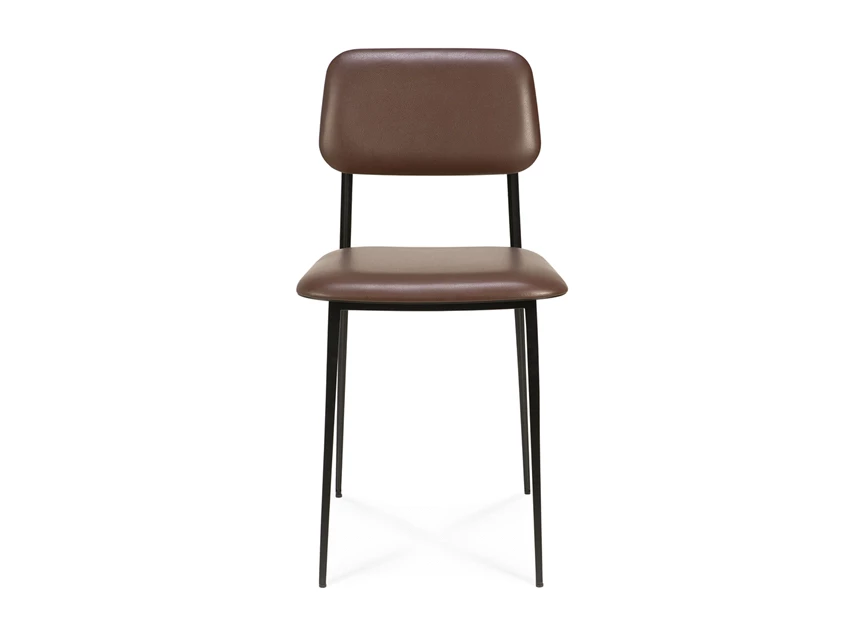 Front DC Dining Chair chocolate leather 60089 Ethnicraft modern design 