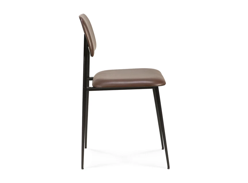 Zijkant DC Dining Chair chocolate leather 60089 Ethnicraft modern design 