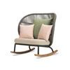 Schommelstoel Kodo Rocking Chair combi 1 Fossil Grey Almond Vincent Sheppard